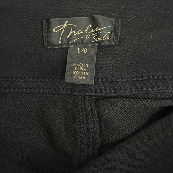 Thalia Sodi Women's Black Jeggings Large | Worn only once | Gold Toned buttons - Picture 6 of 8